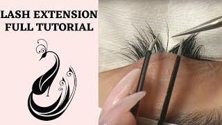 Eyelash Extensions 101  Full Tutorial on Application [upl. by Llerruj347]