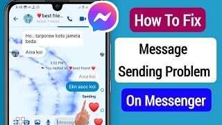 How To Fix Message Sending Problem On Messenger  Messenger Message Not Sending Problem Fix [upl. by Keppel942]