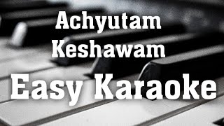 Achyutam Keshavam अच्युतम केशवम्  Easy karaoke  Saxena Music Classes Kota [upl. by Rodge]