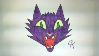 Learn How to Draw A Scary Halloween Cat EasyiCanHazDraw [upl. by Andrey]