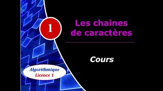 1 Les chaines de caractères  Cours [upl. by Komarek]