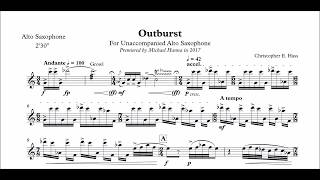 Outburst for Unaccompanied Alto Saxophone Perusal Score [upl. by Solana]