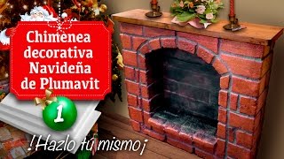 Chimenea decorativa Navideña de Plumavit [upl. by Rebmak9]