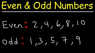 Even and Odd Numbers  Basic Introduction [upl. by Buatti]