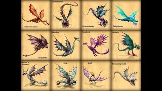 Every Dragon Species in How To Train Your Dragon 12 amp Rise of Berk [upl. by Clyve]