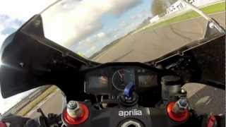 Aprilia RS 250 onboard HD First run in the morning Padborg Park [upl. by Leaj]