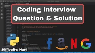 Python Coding Interview Practice  Difficulty Hard [upl. by Maddox]