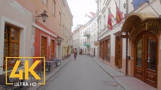 Vilnius Lithuania  Walking Tour with City Sounds 4K 60fps  Part 1 [upl. by Ahsied]