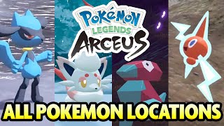 EVERY POKEMON LOCATION in POKEMON LEGENDS ARCEUS All Rare Pokemon [upl. by Saul]