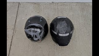 Polycarbonate vs Fiberglass Helmet Test [upl. by Naujit]