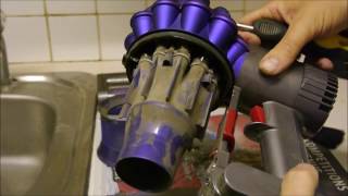 How to clean the Dyson V6  DC59 Cordless Vacuum Cleaner [upl. by Nonad459]