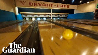 Onetake drone video of Minnesota bowling alley goes viral [upl. by Haneekas301]