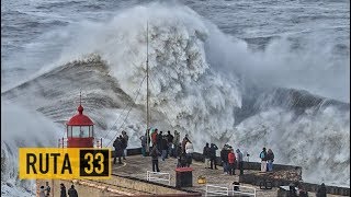 Las olas gigantes de Nazaré  Portugal [upl. by Athey]