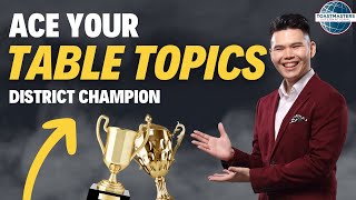 ACE Your Table Topics with this Structure  Tips from an 11Time District Champion [upl. by Nyrret]