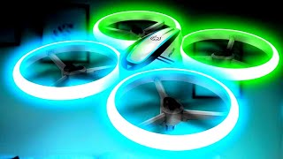 Hasakee Q9 Avialogic LED mini Light Drone Review [upl. by Airdnola911]