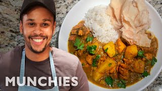 Jamaican Curry Chicken With Homemade Roti  Quarantine Cooking [upl. by Ahserkal]