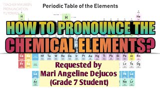 HOW TO PRONOUNCE THE 118 ELEMENTS IN PERIODIC TABLE  Teacher Maureen [upl. by Davenport]