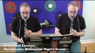 Mendelssohn Scherzo from Midsummer Nights Dream Clarinet Orchestral Excerpt [upl. by Nevi383]