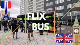 With Flixbus to London from Lille through Eurotunnel  Crossing the channel by bus  Le Shuttle [upl. by Brod370]