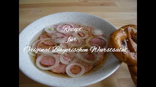 ORIGINAL BAYERISCHER WURSTSALAT  Rezept [upl. by Stahl694]