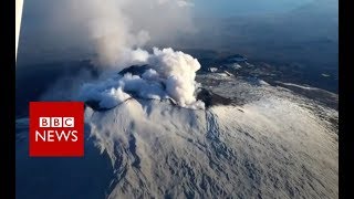 Mount Etna has flank eruption  BBC News [upl. by Eicnahc]