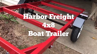 Harbor Freight 4 x 8 Trailer  Boat Trailer [upl. by Nets]