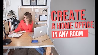 Budget Small Office Makeover  Home Office Inspiration [upl. by Viveca]