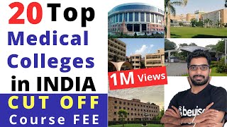 20 Best Medical College in India  Category wise Cut OFF Marks amp Course FEE  AIIMS NEET  JIPMER [upl. by Wellesley184]