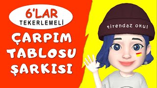 ÇARPIM TABLOSU 6LAR ŞARKISI  KOLAY EZBERLEME  TEKERLEME  ANİMASYON [upl. by Ahrens]