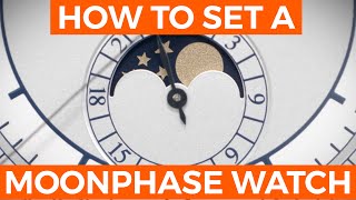 How to Set the Moon Phase on a Watch  Crown amp caliber [upl. by Cormick476]