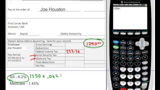 Calculating Net Pay with Deductions [upl. by Necyrb]