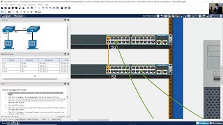 292 Packet Tracer  Basic Switch and End Device Configuration  Physical Mode [upl. by Eenaffit]