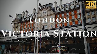 London Victoria Station Walk Through England 4K [upl. by Etnwahs]