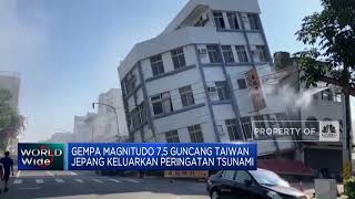 Gempa M75 Guncang Taiwan Alarm Tsunami Berbunyi [upl. by Sungam212]