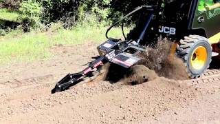 JCB Skid Steer Trencher Attachment [upl. by Arimihc]