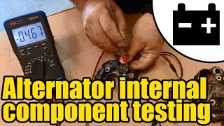 Alternator internal component testing 1405 [upl. by Eaneg]