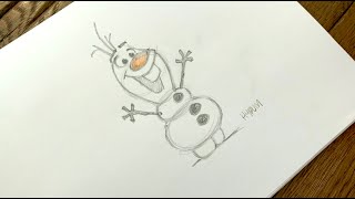 How to Draw Olaf from Frozen l DrawWithDisneyAnimation [upl. by Cirilla]