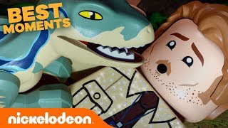 Top 7 Moments from Brand New LEGO® Jurassic World  Nick [upl. by Golter]