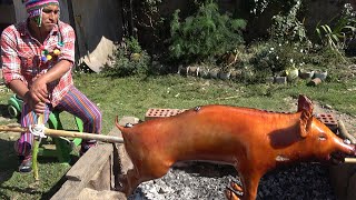 CHANCHO ALA BRASA ASADO entero CRUJIENTE COMO PANQUEQUES  CHOLO AQUILES [upl. by Oj257]