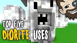 Minecraft TOP 5 Diorite Uses  Challenged from viewers [upl. by Lizned]