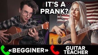 Professional GUITARIST Pretends to be a BEGINNER to Guitar Lessons  PRANK [upl. by Zetes182]