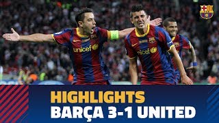 OFFICIAL HIGHLIGHTS FC Barcelona 31 Manchester United Champions Final 2011 [upl. by Aicertal]