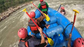 Live accident while rafting at Rishikesh [upl. by Annaitat]