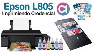 Epson L805 Imprimiendo Credenciales PVC Plásticas  Gift Cards [upl. by Seeto]