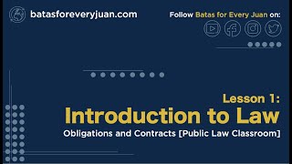 Lesson 1 Introduction to Law Obligations and Contracts [upl. by Nallad155]