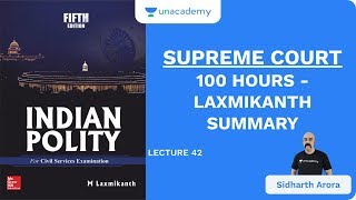 L42 Supreme Court  100 Hours  Laxmikanth Summary  UPSC CSEIAS 2020  Sidharth Arora [upl. by Annahsed]