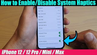 iPhone 1212 Pro How to EnableDisable System Haptics [upl. by Annairam515]