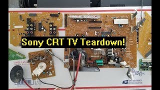 Sony Trinitron CRT TV Discharge and Tear Down [upl. by Adniled]