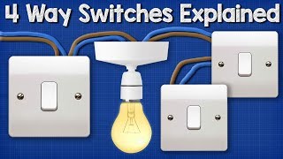 Four Way Switching Explained  How to wire 4 way intermediate light switch [upl. by Daj]