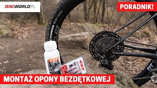 Montaż opony bezdętkowej w rowerze  jak to zrobić [upl. by Judah]